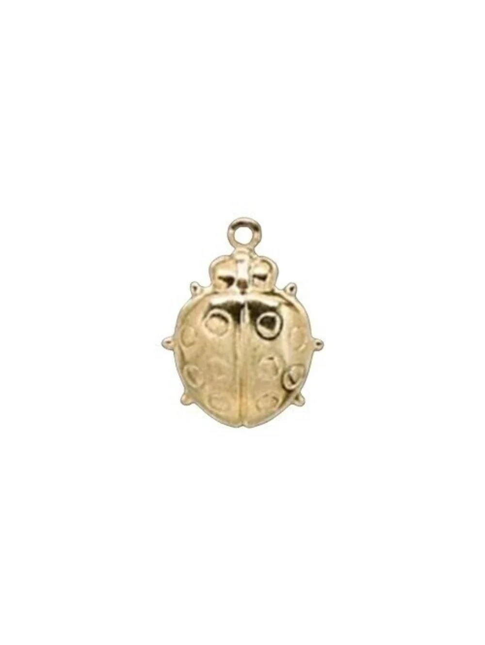 Gold 14K Plated 19mm Ladybug Charms Drops Beads Findings Stampings 10 pcs